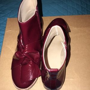 red zara ankle booties